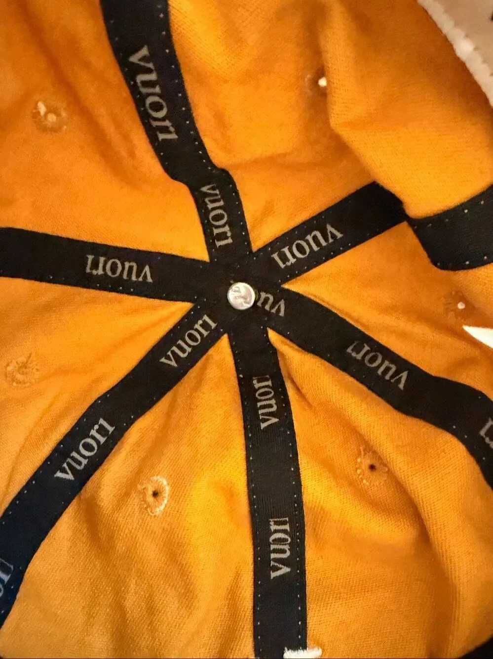 Vuori Yellow Logo Embroidered Baseball Cap Hat Adjustable Strapback